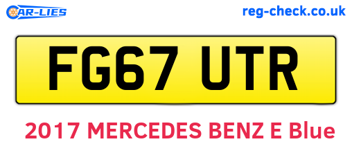 FG67UTR are the vehicle registration plates.