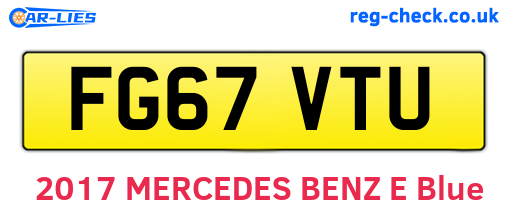FG67VTU are the vehicle registration plates.