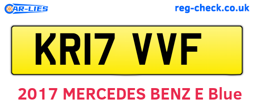 KR17VVF are the vehicle registration plates.