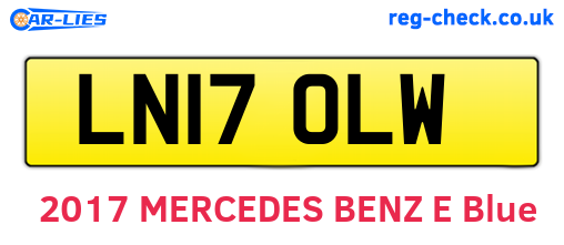 LN17OLW are the vehicle registration plates.