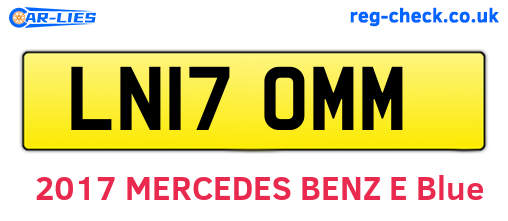 LN17OMM are the vehicle registration plates.