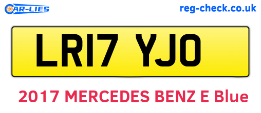 LR17YJO are the vehicle registration plates.