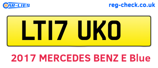 LT17UKO are the vehicle registration plates.