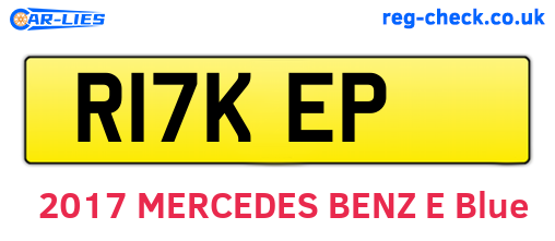 R17KEP are the vehicle registration plates.