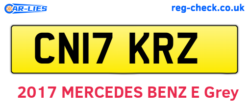 CN17KRZ are the vehicle registration plates.