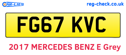FG67KVC are the vehicle registration plates.