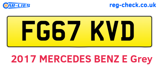 FG67KVD are the vehicle registration plates.