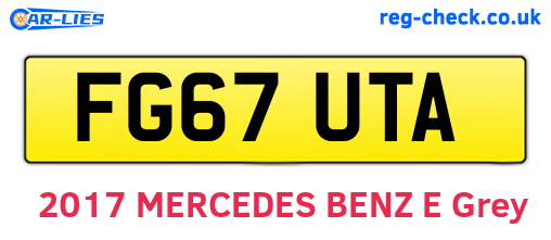 FG67UTA are the vehicle registration plates.