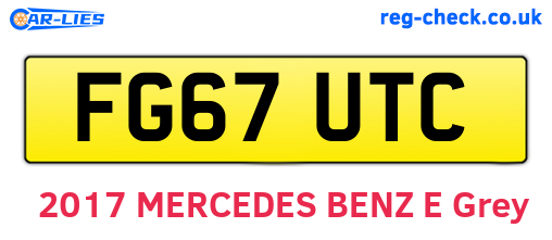 FG67UTC are the vehicle registration plates.