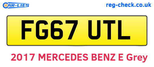 FG67UTL are the vehicle registration plates.