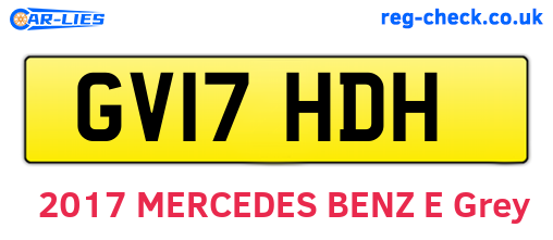 GV17HDH are the vehicle registration plates.