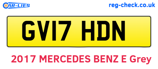 GV17HDN are the vehicle registration plates.
