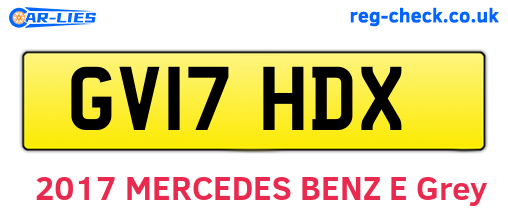 GV17HDX are the vehicle registration plates.