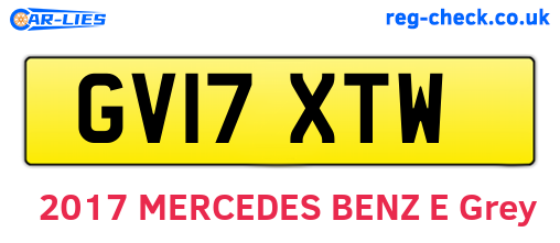 GV17XTW are the vehicle registration plates.