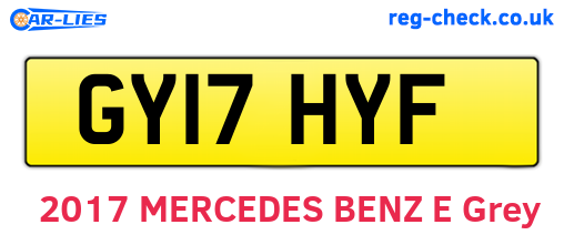 GY17HYF are the vehicle registration plates.