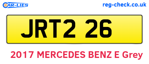 JRT226 are the vehicle registration plates.