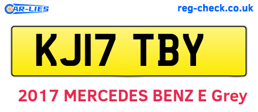 KJ17TBY are the vehicle registration plates.