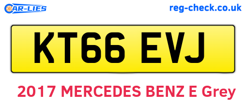 KT66EVJ are the vehicle registration plates.