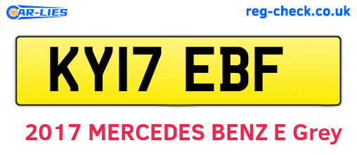 KY17EBF are the vehicle registration plates.