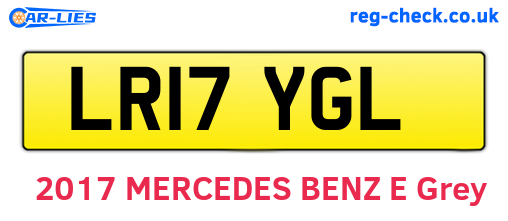 LR17YGL are the vehicle registration plates.