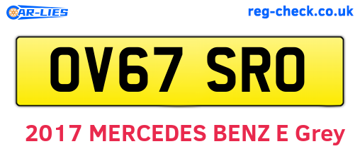 OV67SRO are the vehicle registration plates.