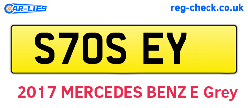 S70SEY are the vehicle registration plates.