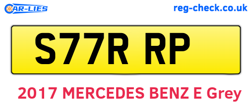 S77RRP are the vehicle registration plates.