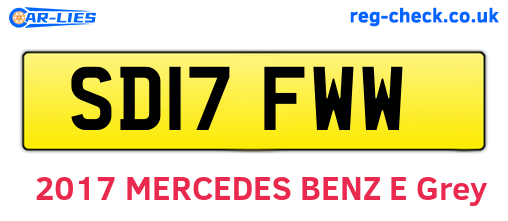 SD17FWW are the vehicle registration plates.