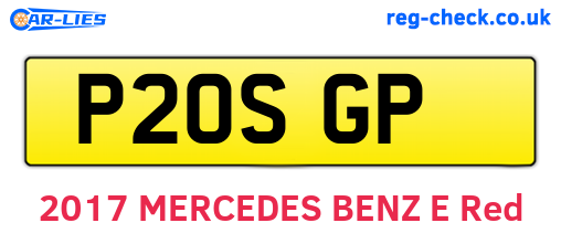 P20SGP are the vehicle registration plates.