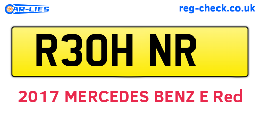 R30HNR are the vehicle registration plates.