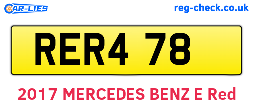 RER478 are the vehicle registration plates.