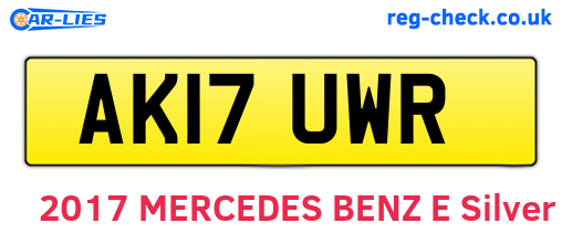 AK17UWR are the vehicle registration plates.
