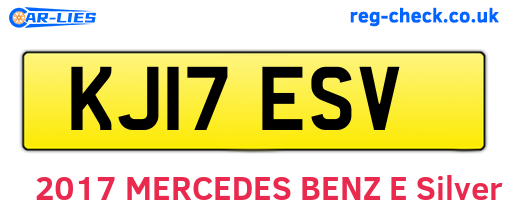 KJ17ESV are the vehicle registration plates.