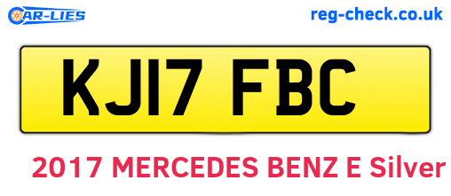 KJ17FBC are the vehicle registration plates.