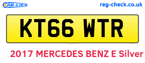 KT66WTR are the vehicle registration plates.