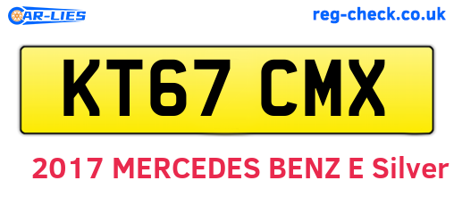 KT67CMX are the vehicle registration plates.