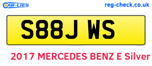 S88JWS are the vehicle registration plates.