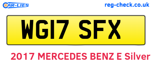 WG17SFX are the vehicle registration plates.