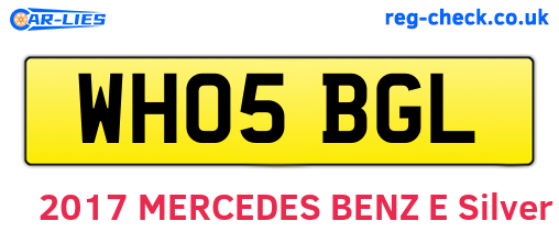 WH05BGL are the vehicle registration plates.