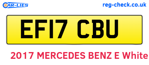 EF17CBU are the vehicle registration plates.