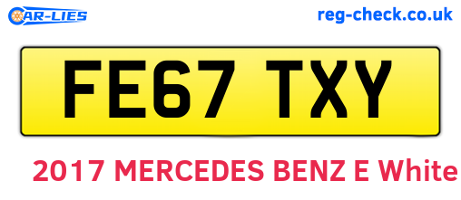 FE67TXY are the vehicle registration plates.