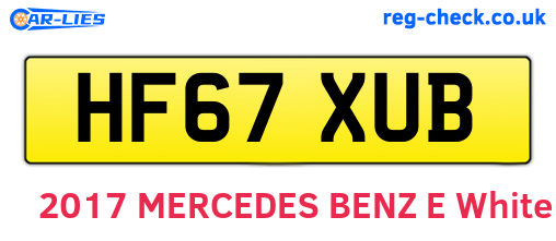 HF67XUB are the vehicle registration plates.
