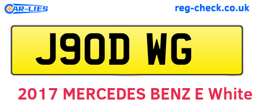 J90DWG are the vehicle registration plates.