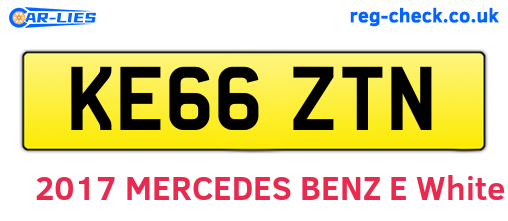 KE66ZTN are the vehicle registration plates.