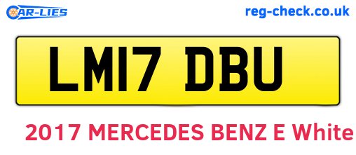 LM17DBU are the vehicle registration plates.