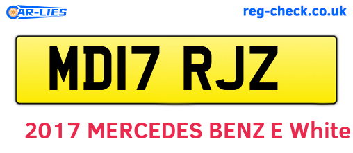 MD17RJZ are the vehicle registration plates.