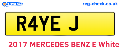 R4YEJ are the vehicle registration plates.