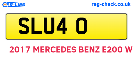 SLU40 are the vehicle registration plates.