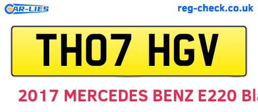 TH07HGV are the vehicle registration plates.