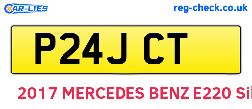 P24JCT are the vehicle registration plates.